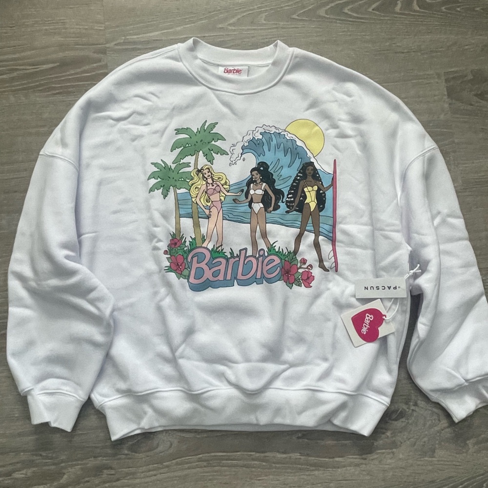 NWT PacSun: Barbie Good Times Crew Neck Sweatshirt